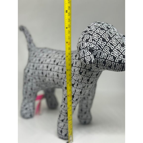 Victoria’s Secret PINK Dog Collectible Plush Mascot – Black & White Monogram - Picture 6 of 7